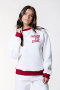 Contrast Rib Drop Shoulder Sweatshirt