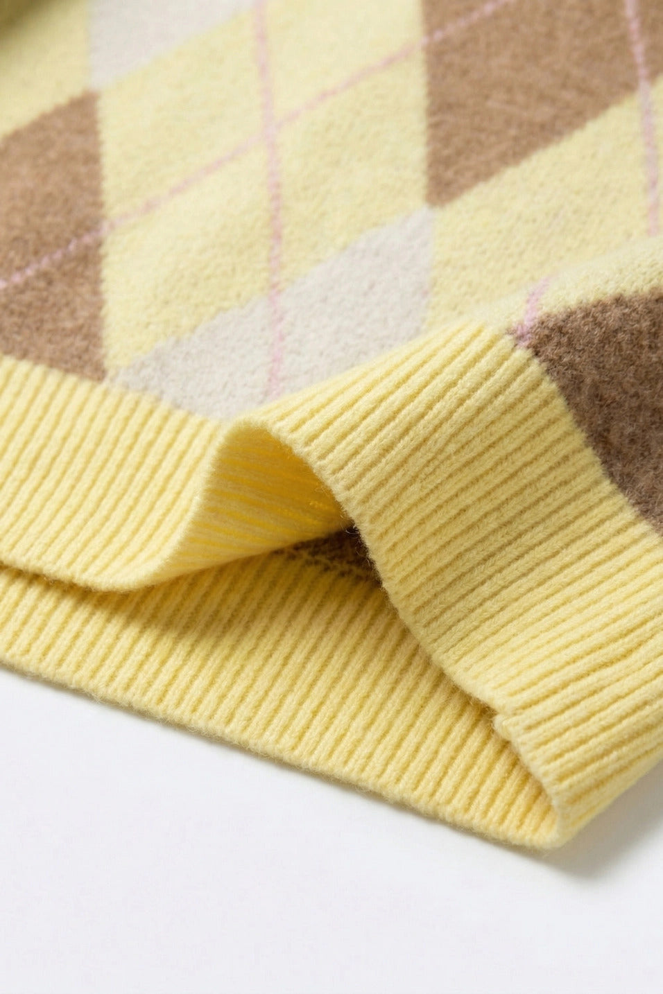 Yellow diamond sweater