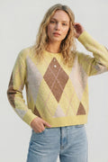 Yellow diamond sweater