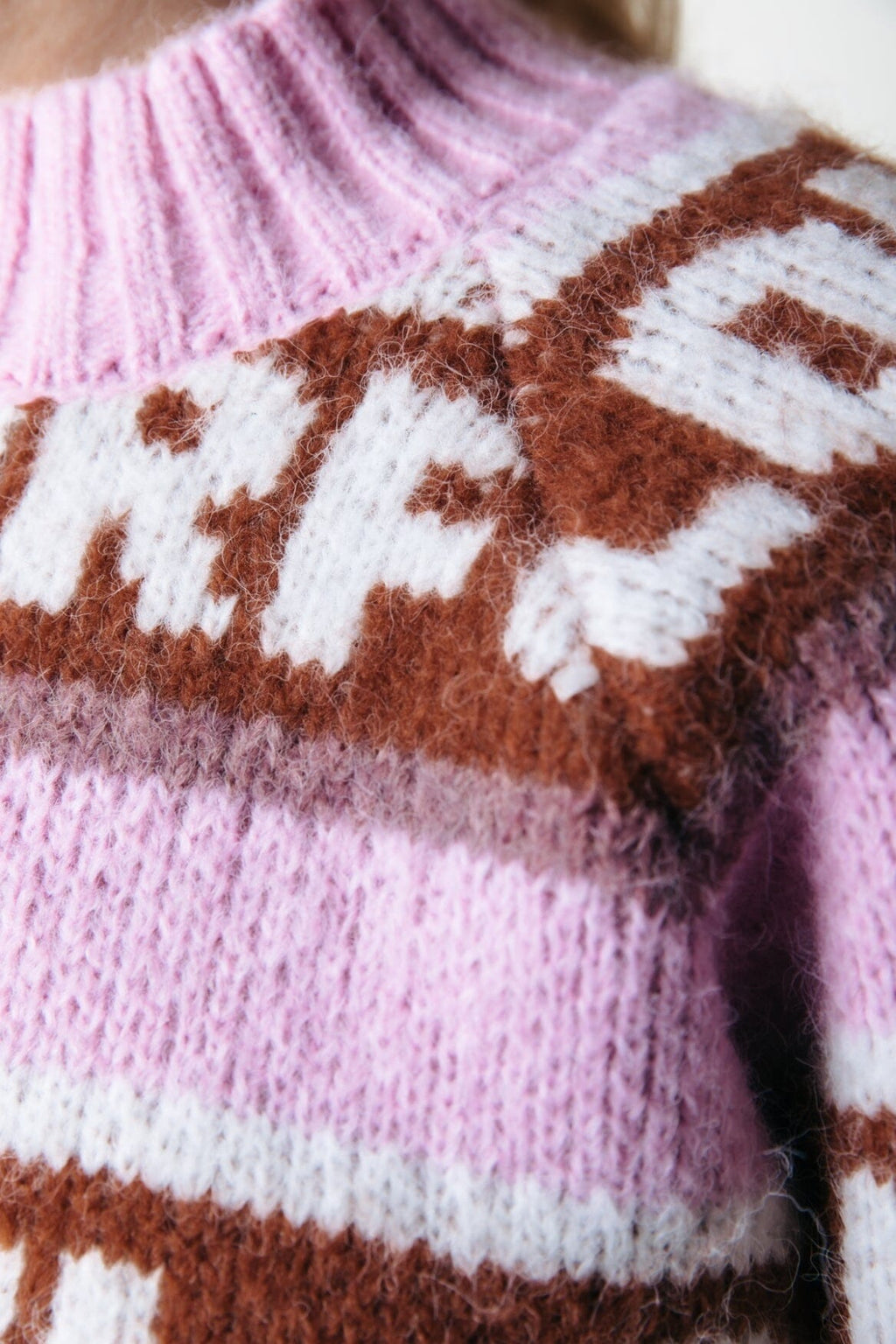Pink hooped sweater