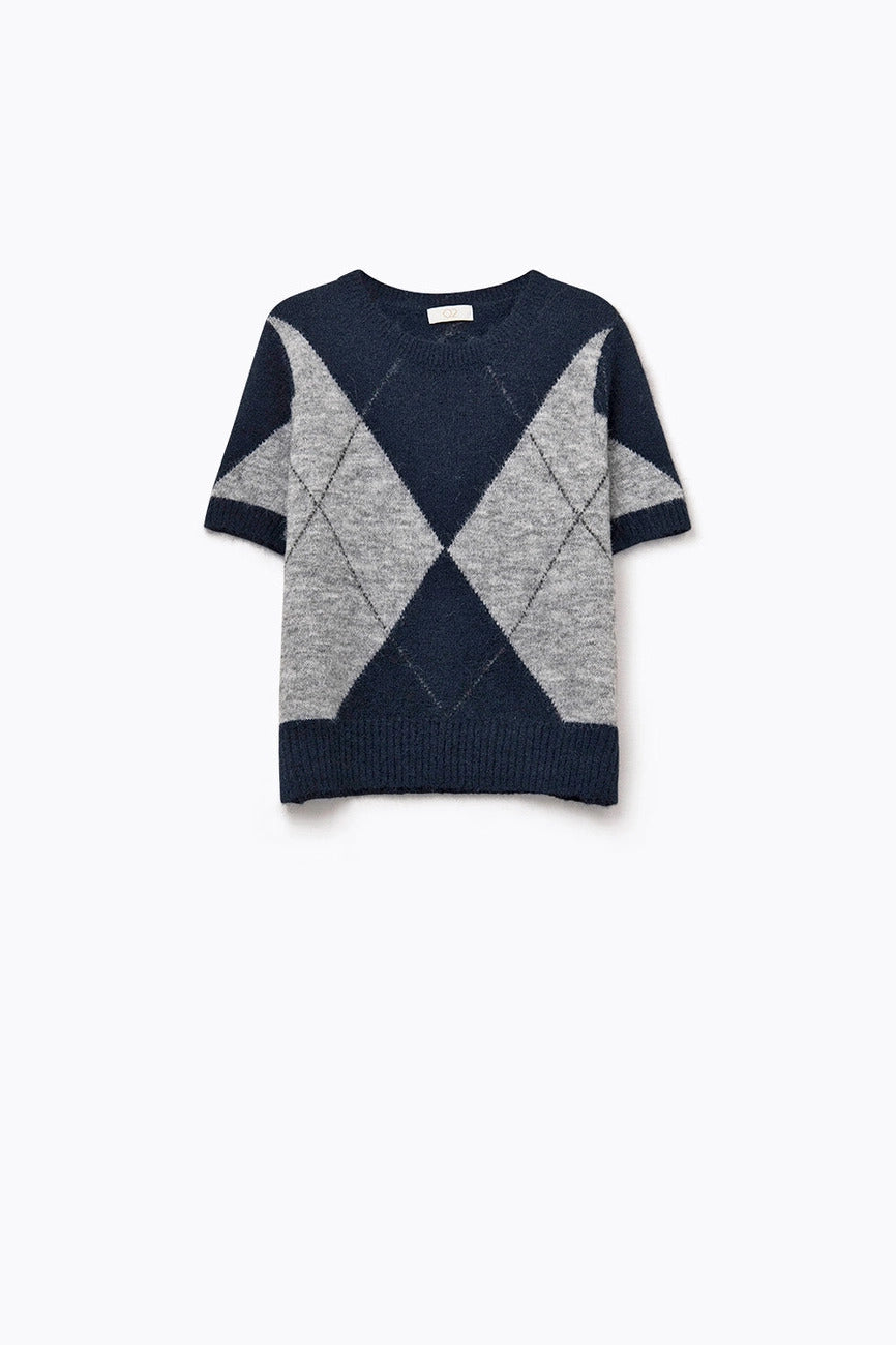 Short sleeve Diamond Sweater