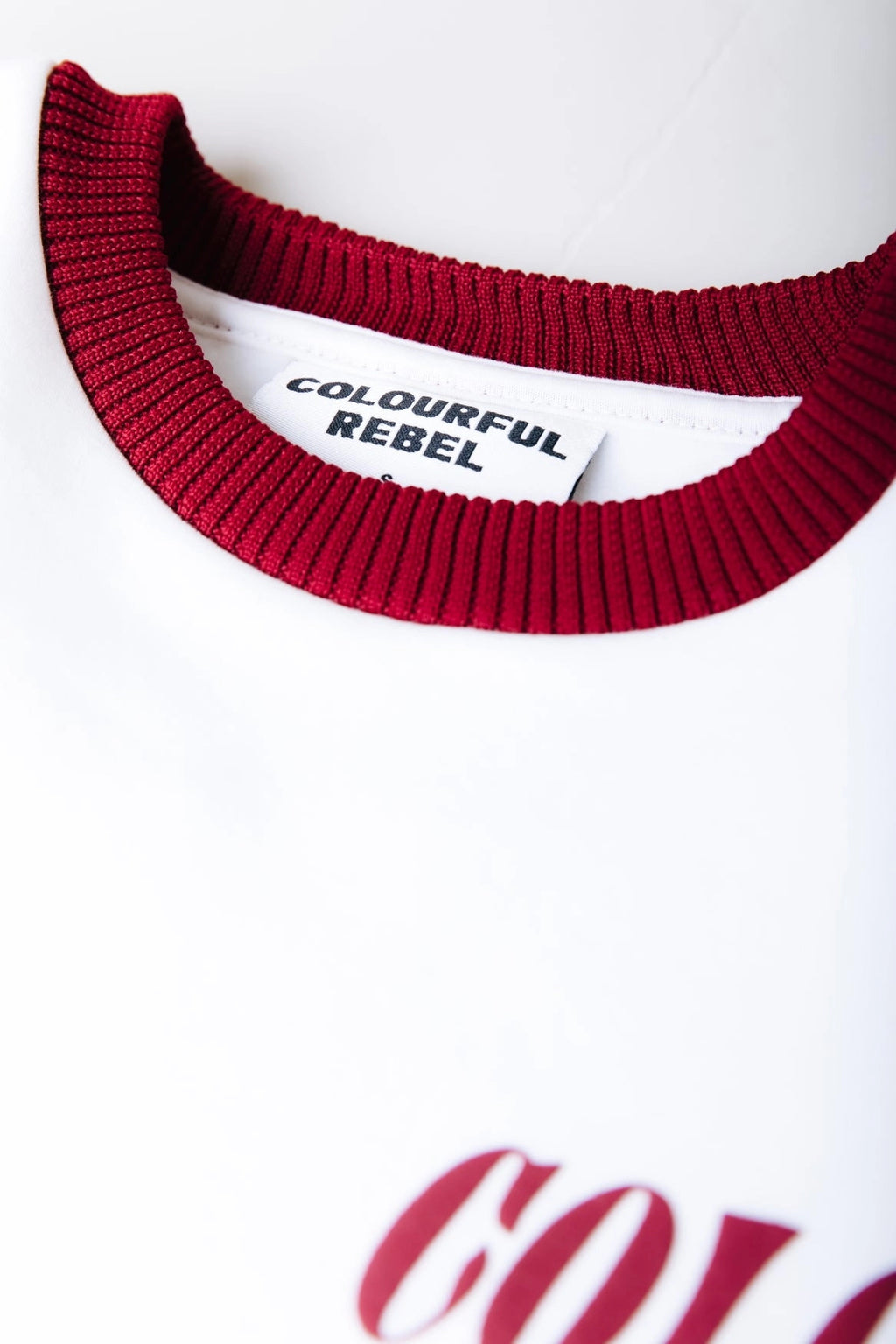 Contrast Rib Drop Shoulder Sweatshirt