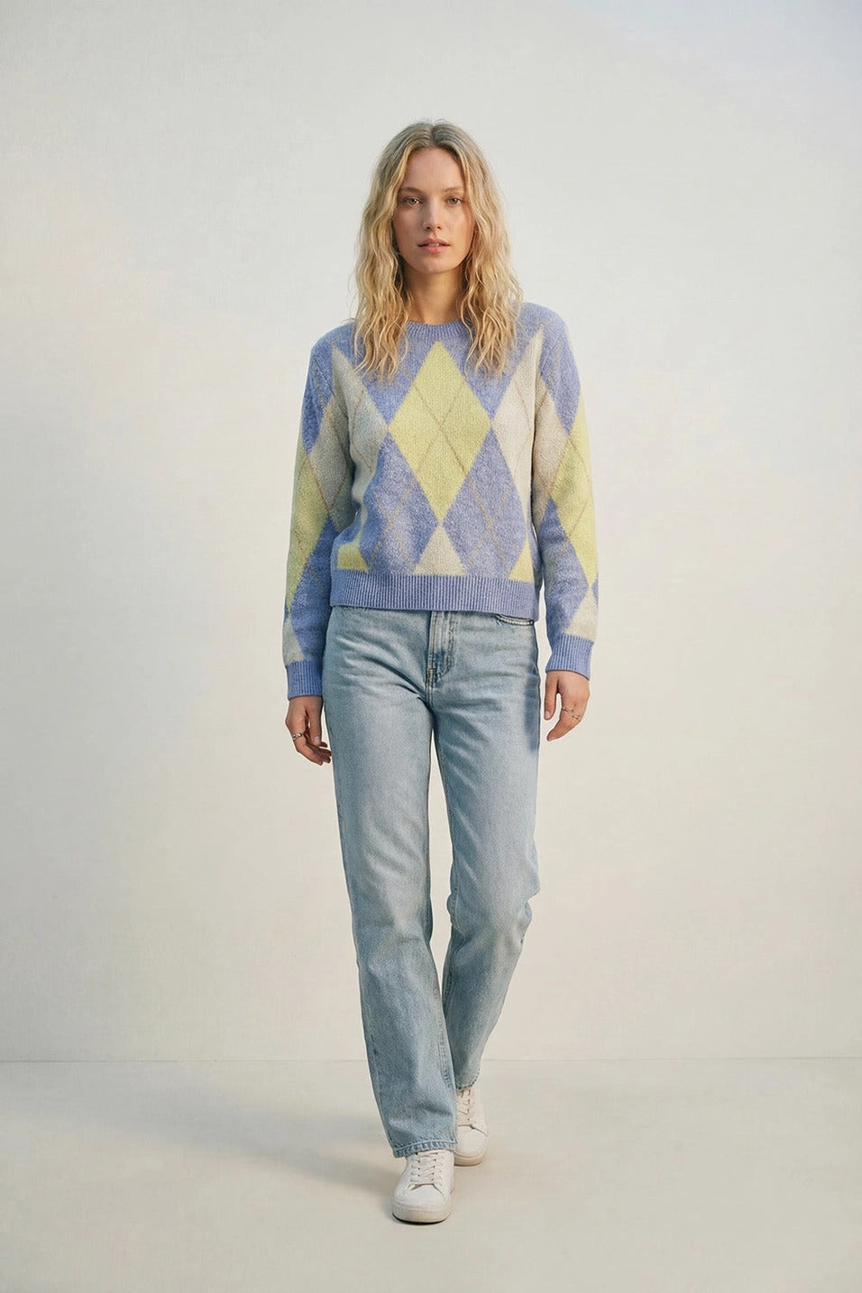 Pale blue Diamond sweater