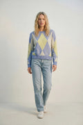 Pale blue Diamond sweater
